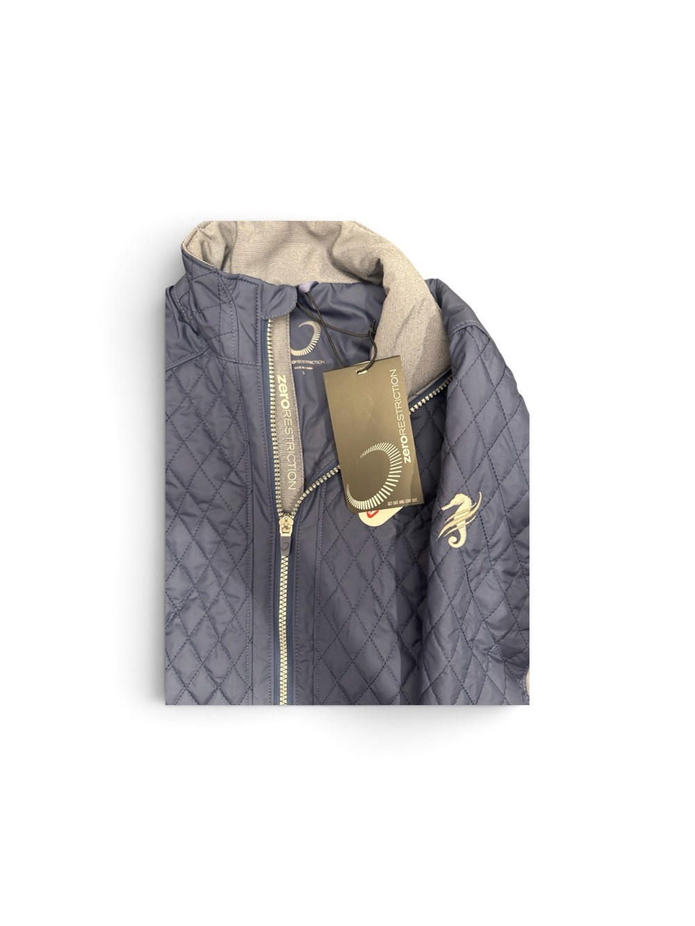 Zero Restriction Quilted Puffer Jacket in Navy for Women